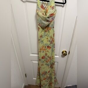 Windsor Floral Maxi Dress in Yellow and Multicolor